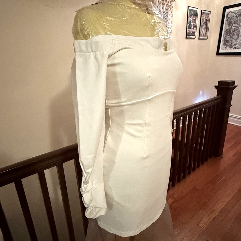 Anthropolgie BHLDN Gianna Off-Shoulder Ivory Dress - Picture 4 of 10